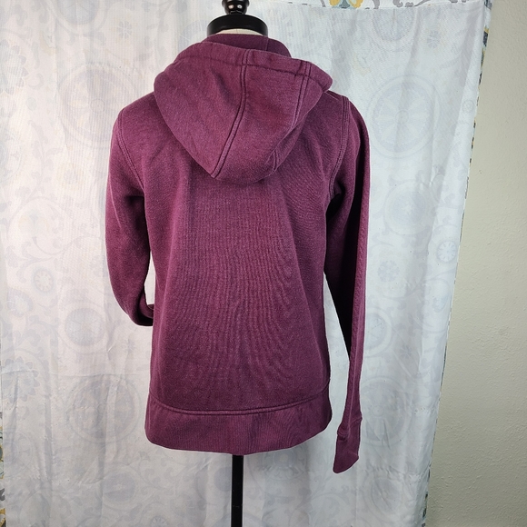 Carhartt burgundy full-zip long-sleeve spell out hoodie women's XS - Picture 2 of 15